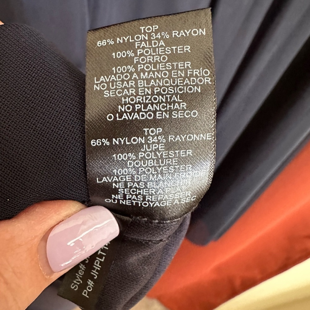 NWT Jessica Howard Navy Blue Lace Top Cocktail Dress Womens Size 12 - Picture 8 of 14